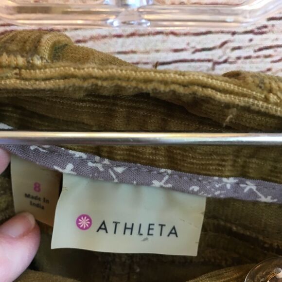 ATHLETA KALEIDOSCOPE CORDUROY SKIRT IN OLD GOLD - Picture 6 of 6